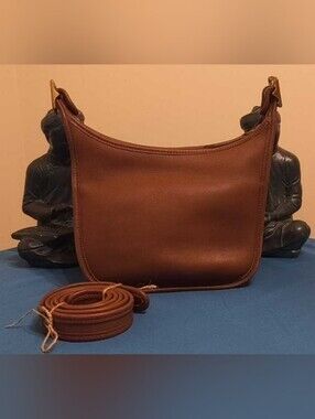 Coach Leather Shoulder Bag in Cognac Brown